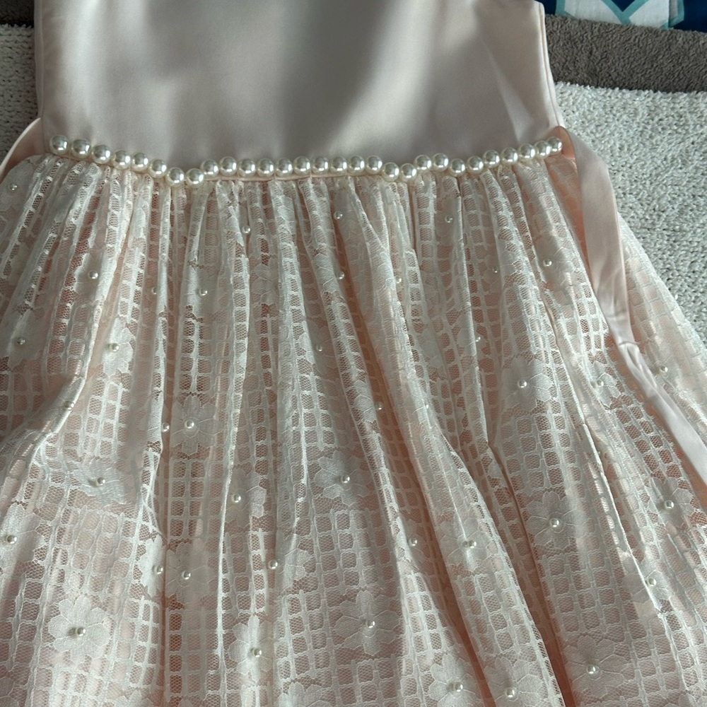 American Princess Cream Satin Dress